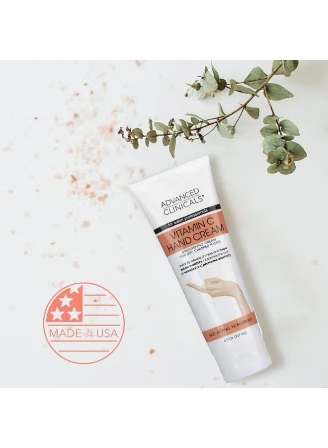 Advanced Clinicals Vitamin C Hand Cream for Moisturizing and Brightening Skin Appearance – 237 ml - Image 4